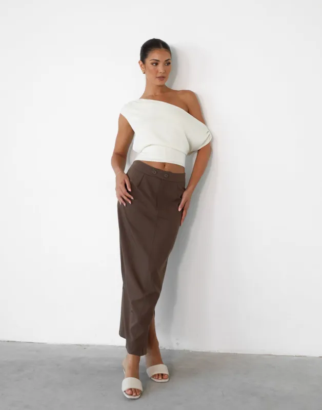 Astylar Maxi Skirt (Coffee) sold by Charcoal Clothing