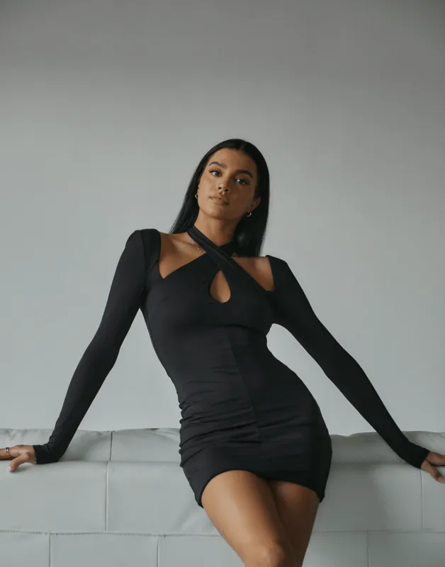 Imprint Mini Dress (Black) sold by Charcoal Clothing