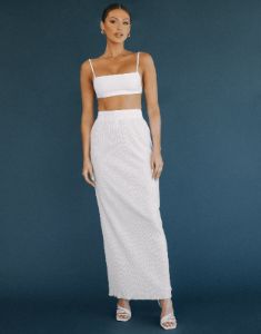 Vida Maxi Skirt (White) sold by Charcoal Clothing