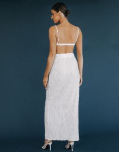 Vida Maxi Skirt (White) sold by Charcoal Clothing