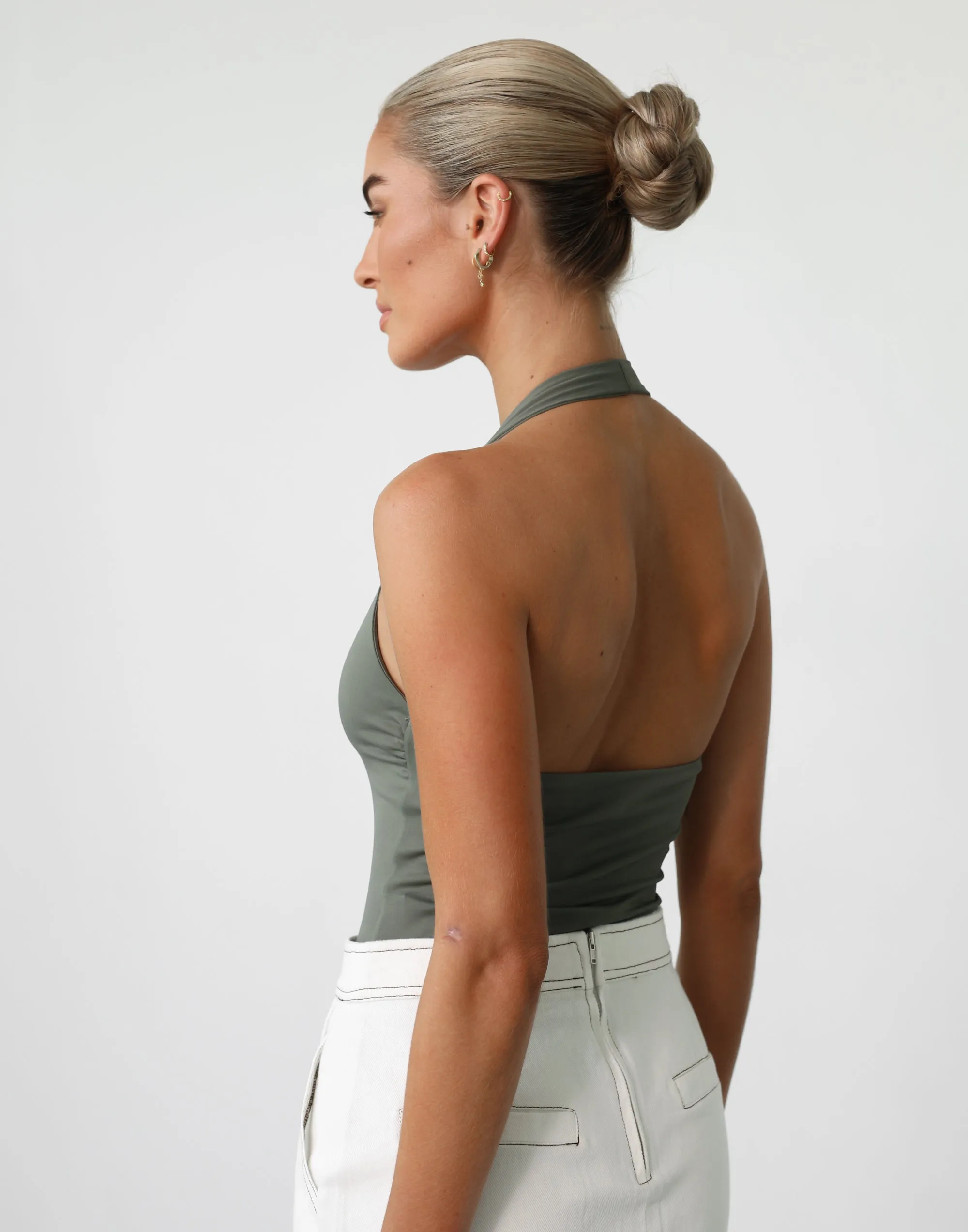 Amira Bodysuit (Khaki) sold by Charcoal Clothing product image thumbnail 4