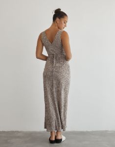 Piper Maxi Dress (Brown Print) sold by Charcoal Clothing