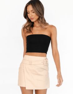 Midtown Mini Skirt (Beige) sold by Charcoal Clothing