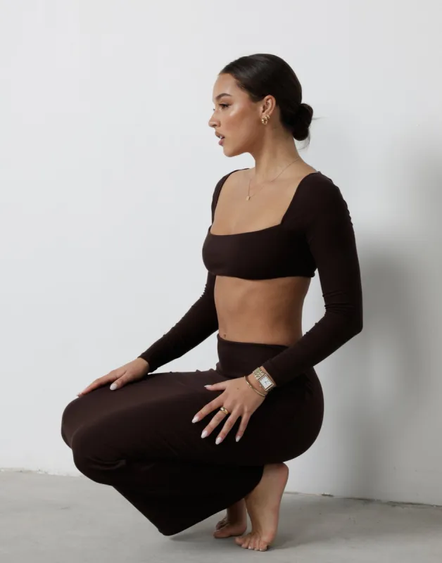 Broadway Crop Top (Cocoa) sold by Charcoal Clothing