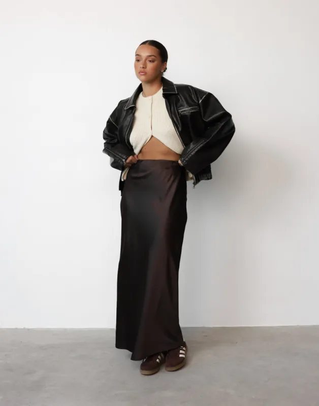 Odelia Maxi Skirt (Chocolate) sold by Charcoal Clothing