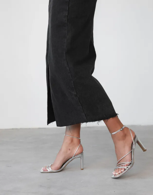 Denise Heels (Silver) - By Billini sold by Charcoal Clothing