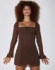 Tilly Mini Dress (Brown) sold by Charcoal Clothing