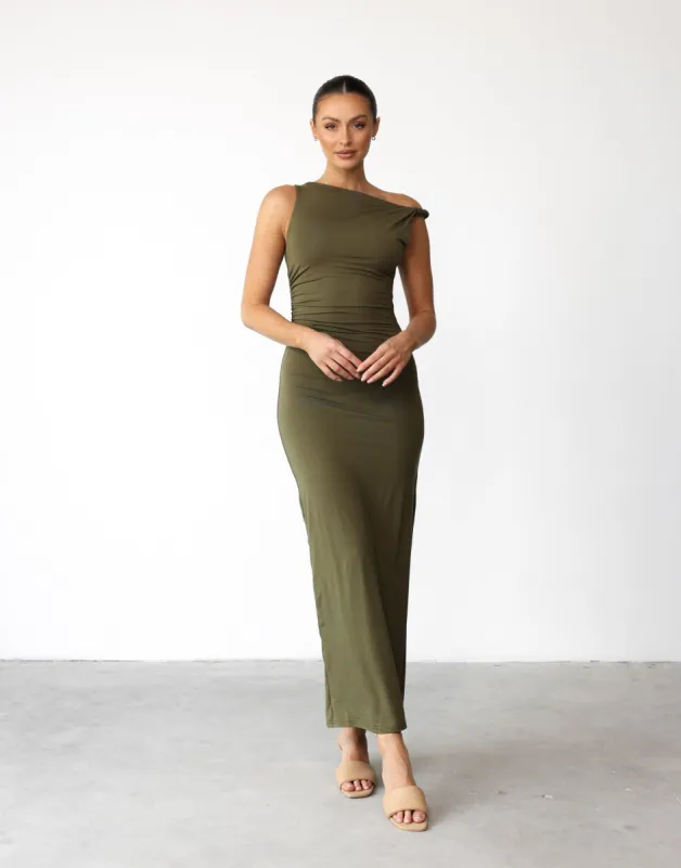 Sahana Maxi Dress (Khaki) sold by Charcoal Clothing