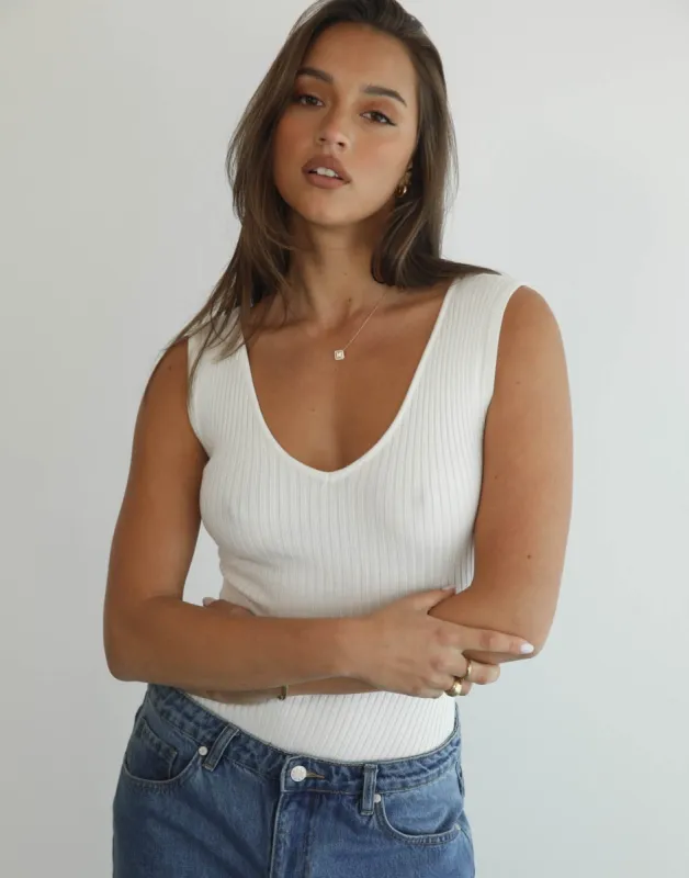 Moira Bodysuit (White) sold by Charcoal Clothing