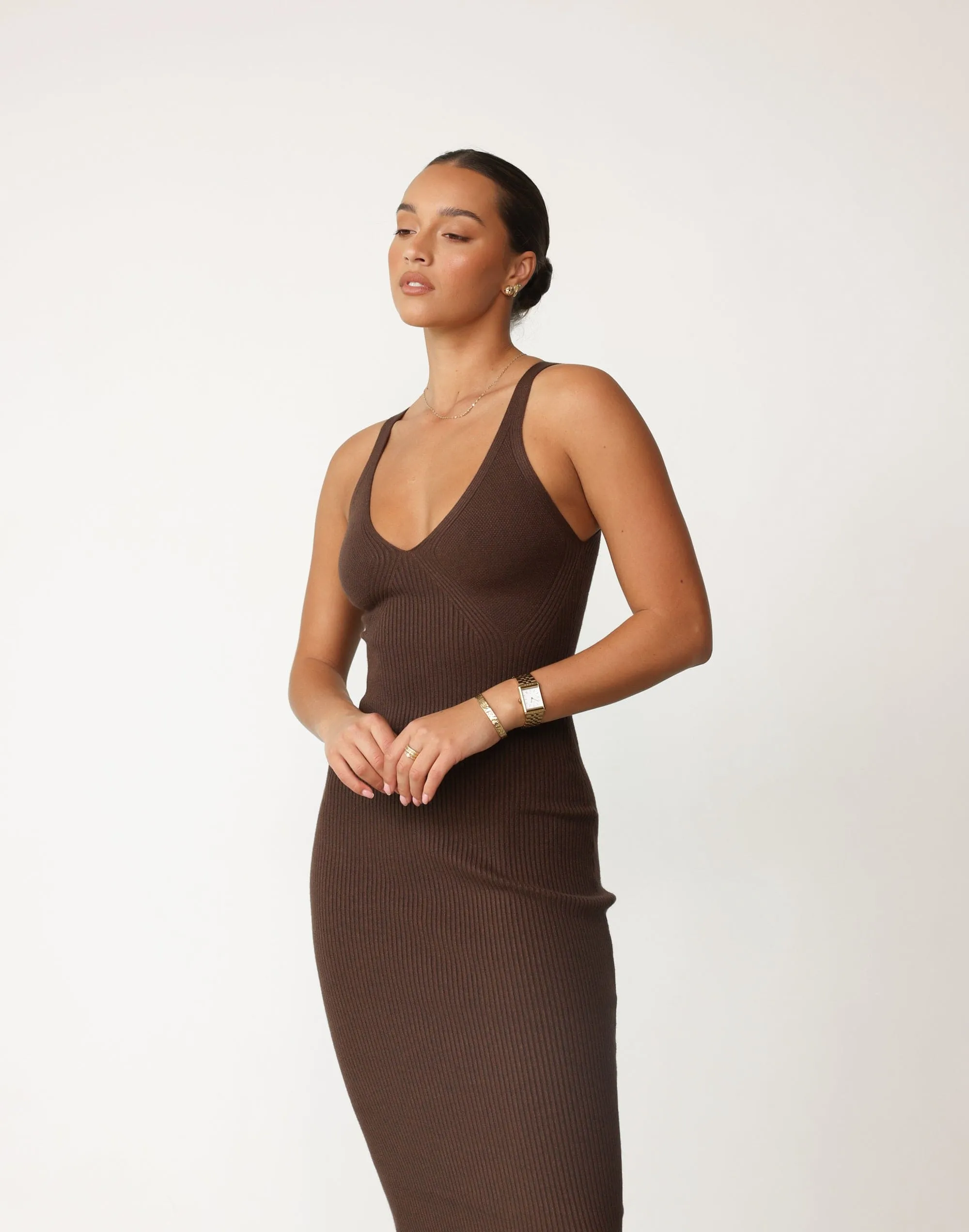 Mariam Midi Dress (Brown) sold by Charcoal Clothing product image thumbnail 2