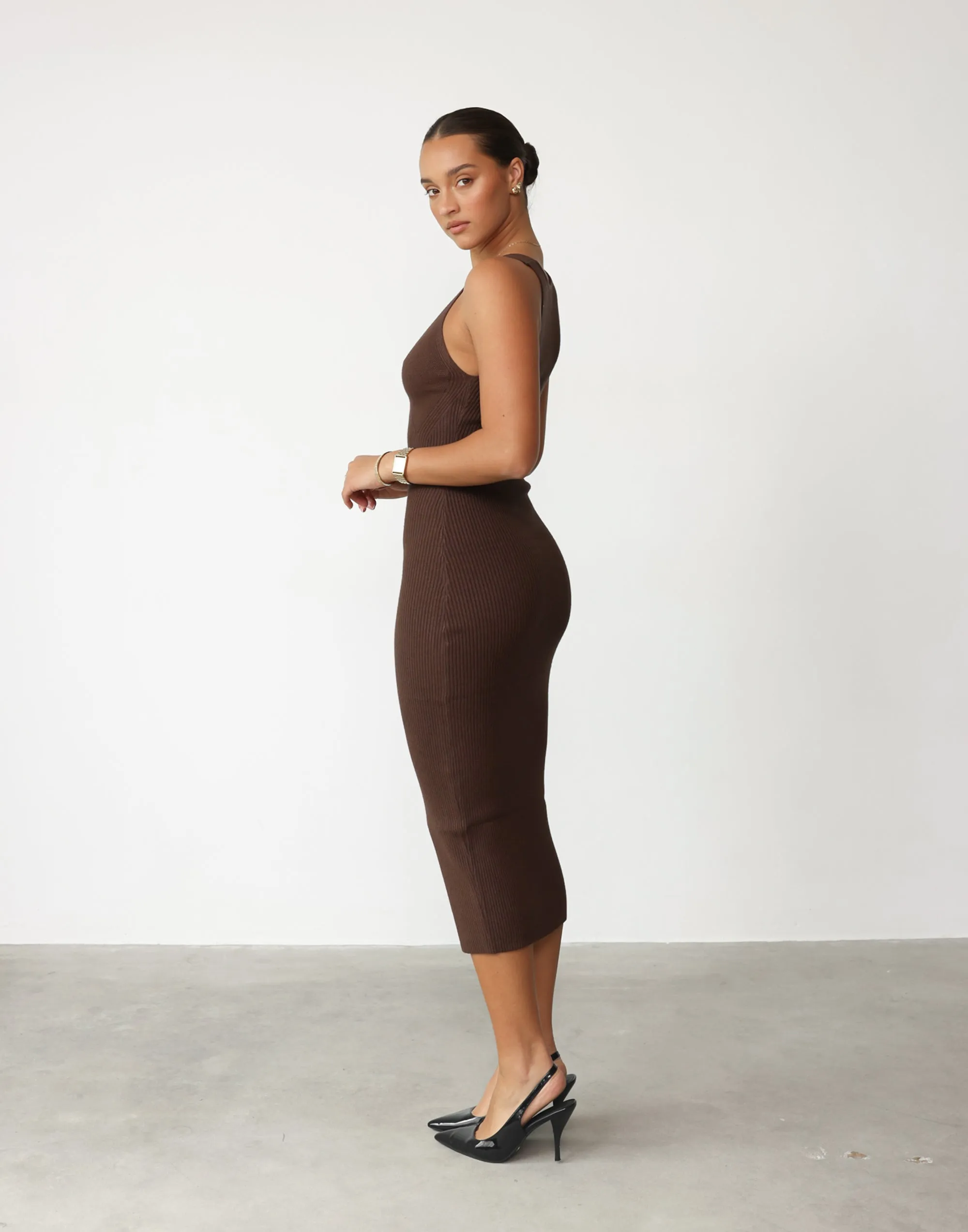 Mariam Midi Dress (Brown) sold by Charcoal Clothing product image thumbnail 3