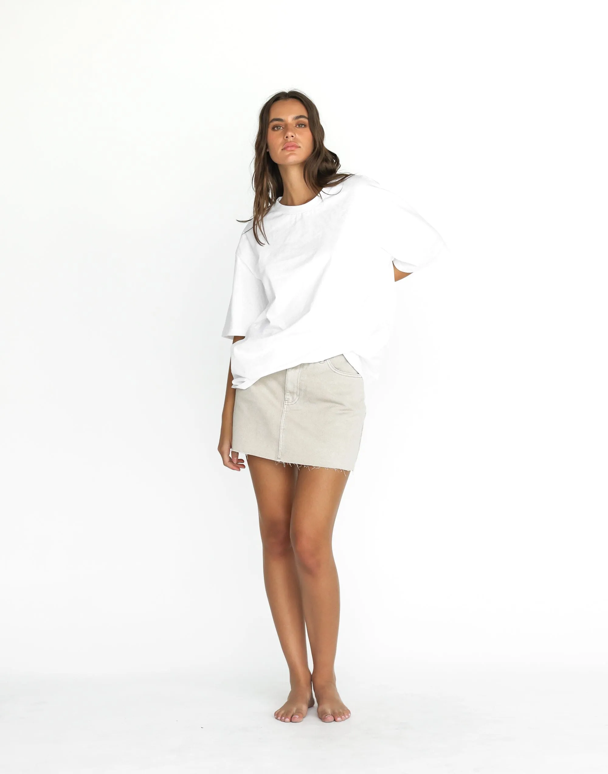 Rowan Denim Mini Skirt (Vintage Stone) sold by Charcoal Clothing product image thumbnail 5