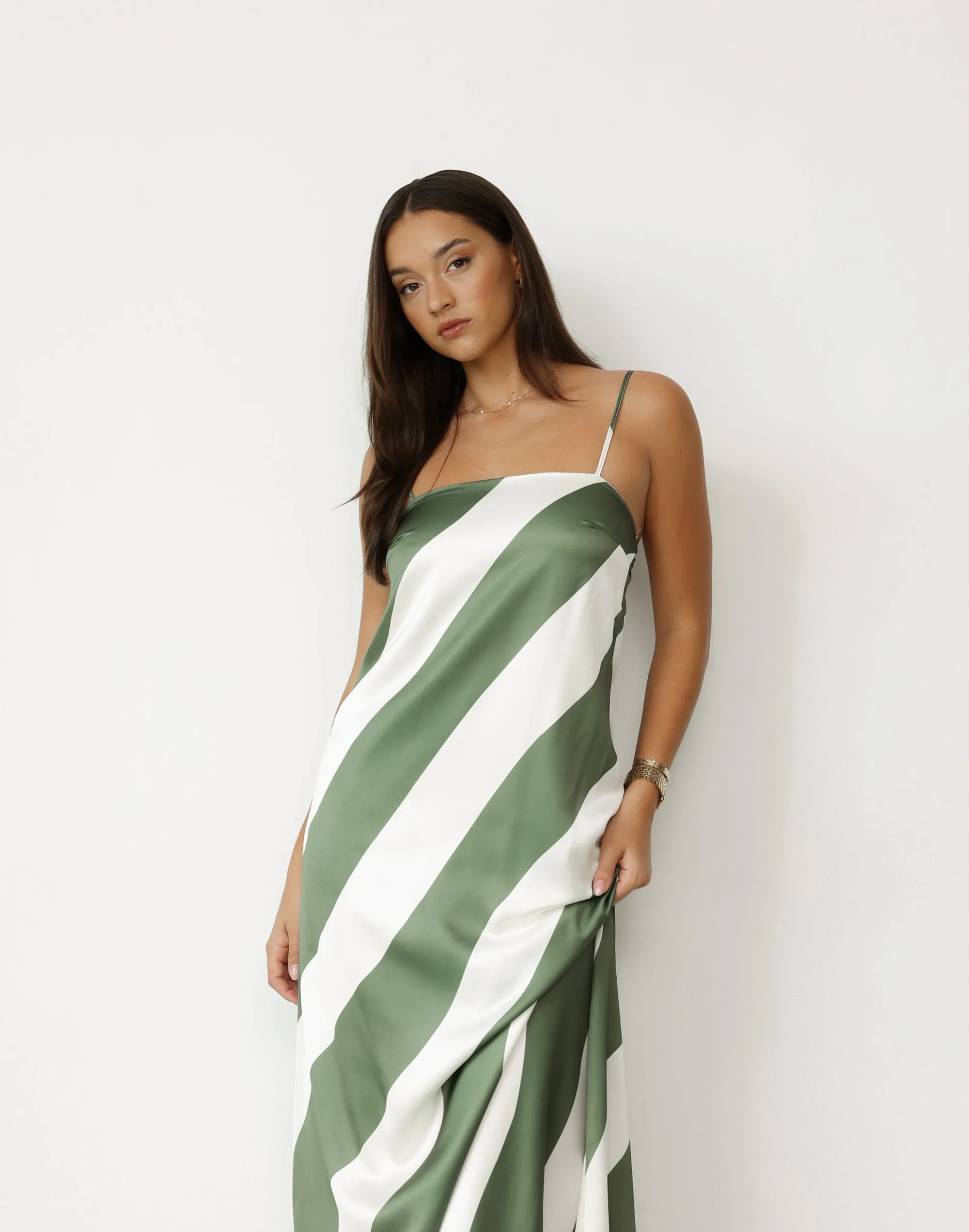 Kacey Maxi Dress (Khaki Stripe) sold by Charcoal Clothing product image thumbnail 3