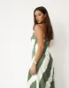 Kacey Maxi Dress (Khaki Stripe) sold by Charcoal Clothing