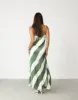 Kacey Maxi Dress (Khaki Stripe) sold by Charcoal Clothing