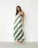 Kacey Maxi Dress (Khaki Stripe) sold by Charcoal Clothing