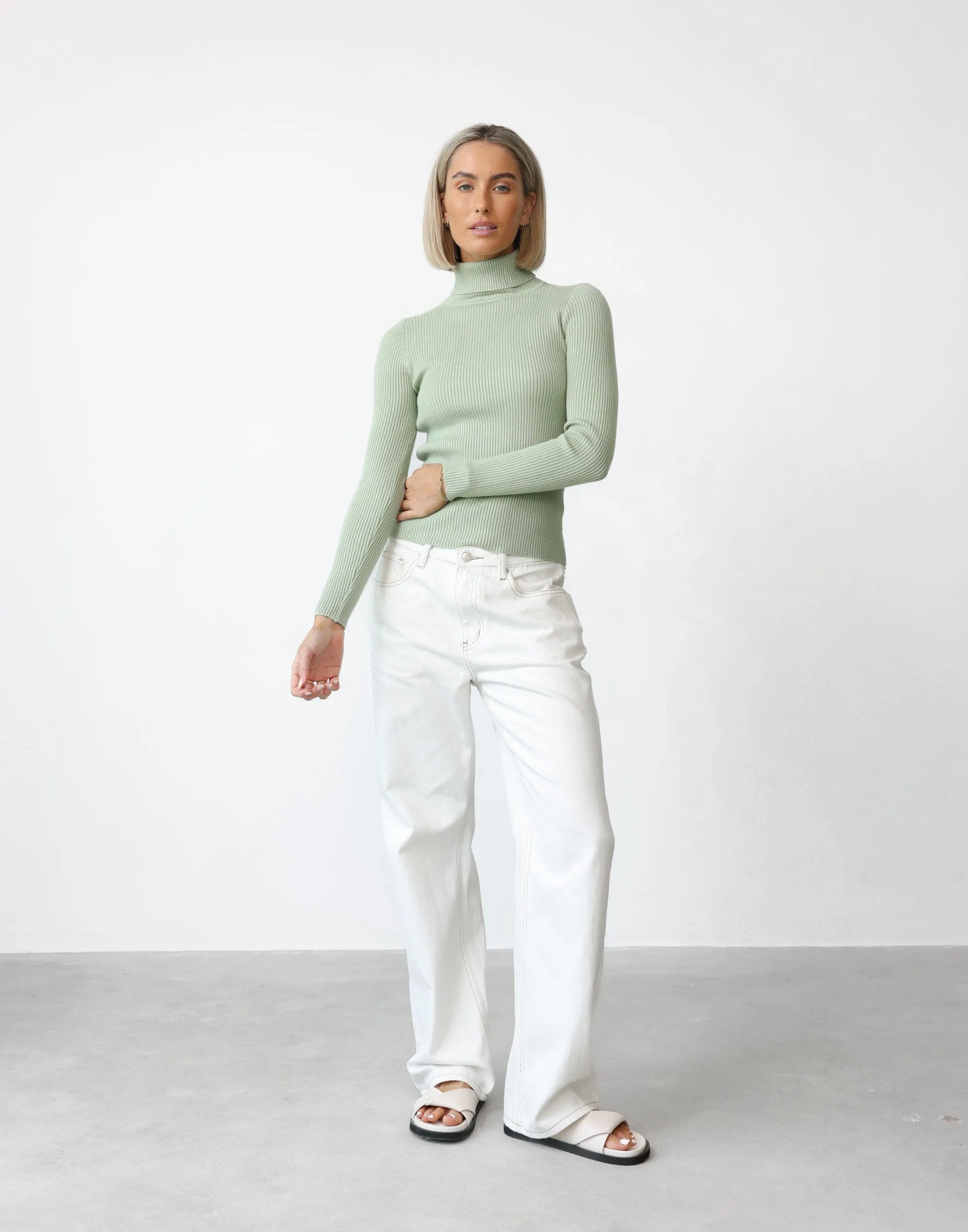 Davison Long Sleeve Top (Sage) sold by Charcoal Clothing product image thumbnail 2