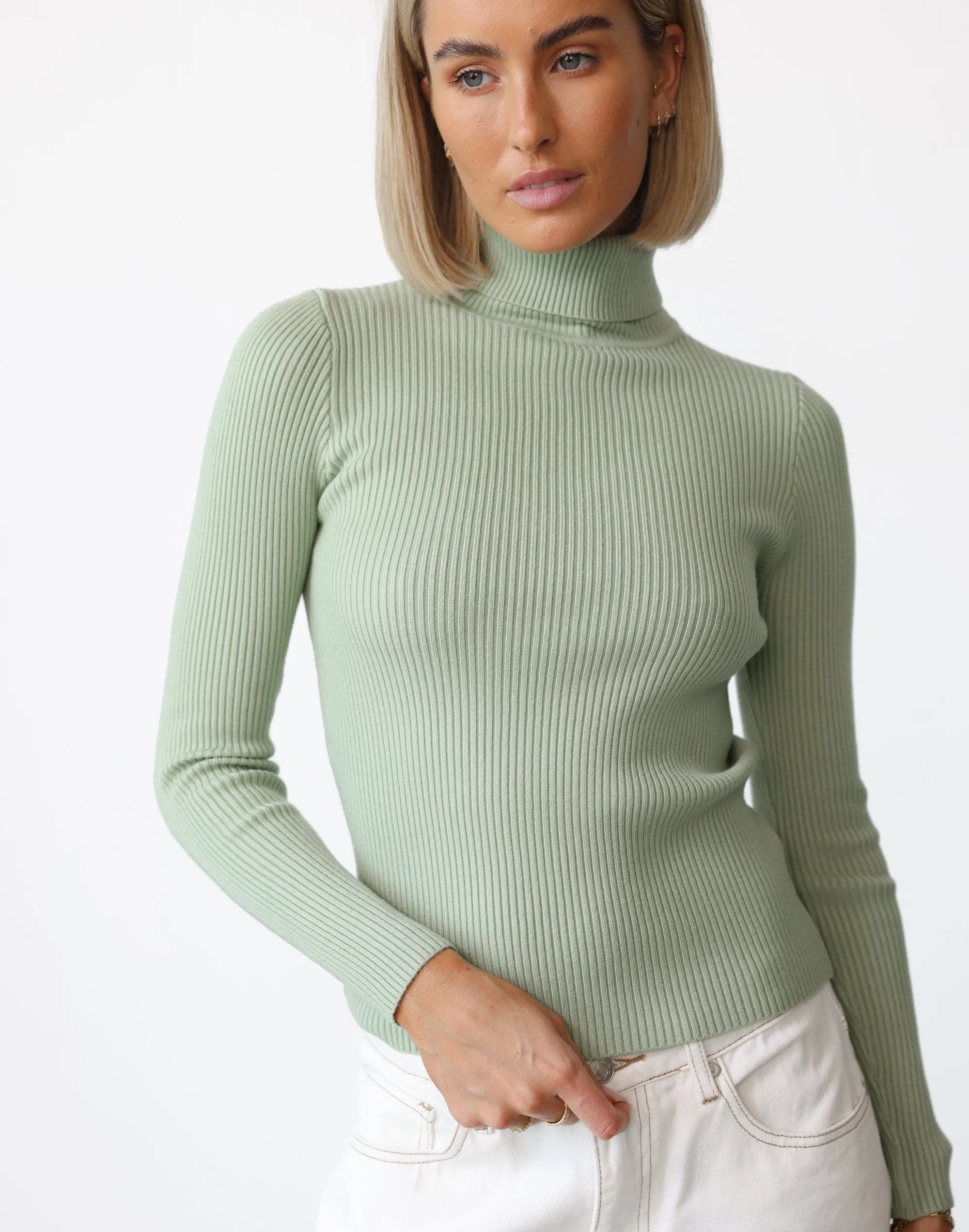 Davison Long Sleeve Top (Sage) sold by Charcoal Clothing
