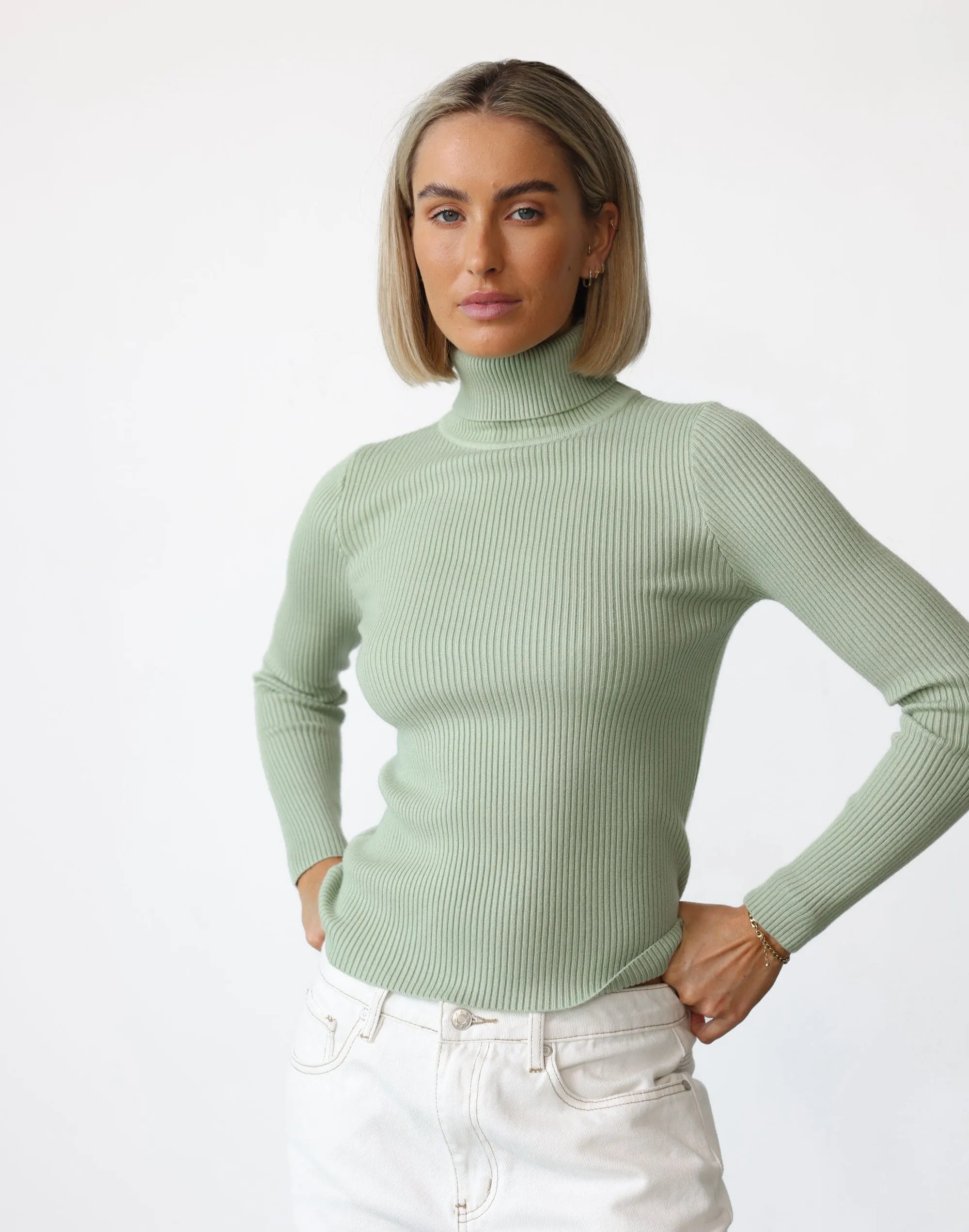 Davison Long Sleeve Top (Sage) sold by Charcoal Clothing product image thumbnail 4