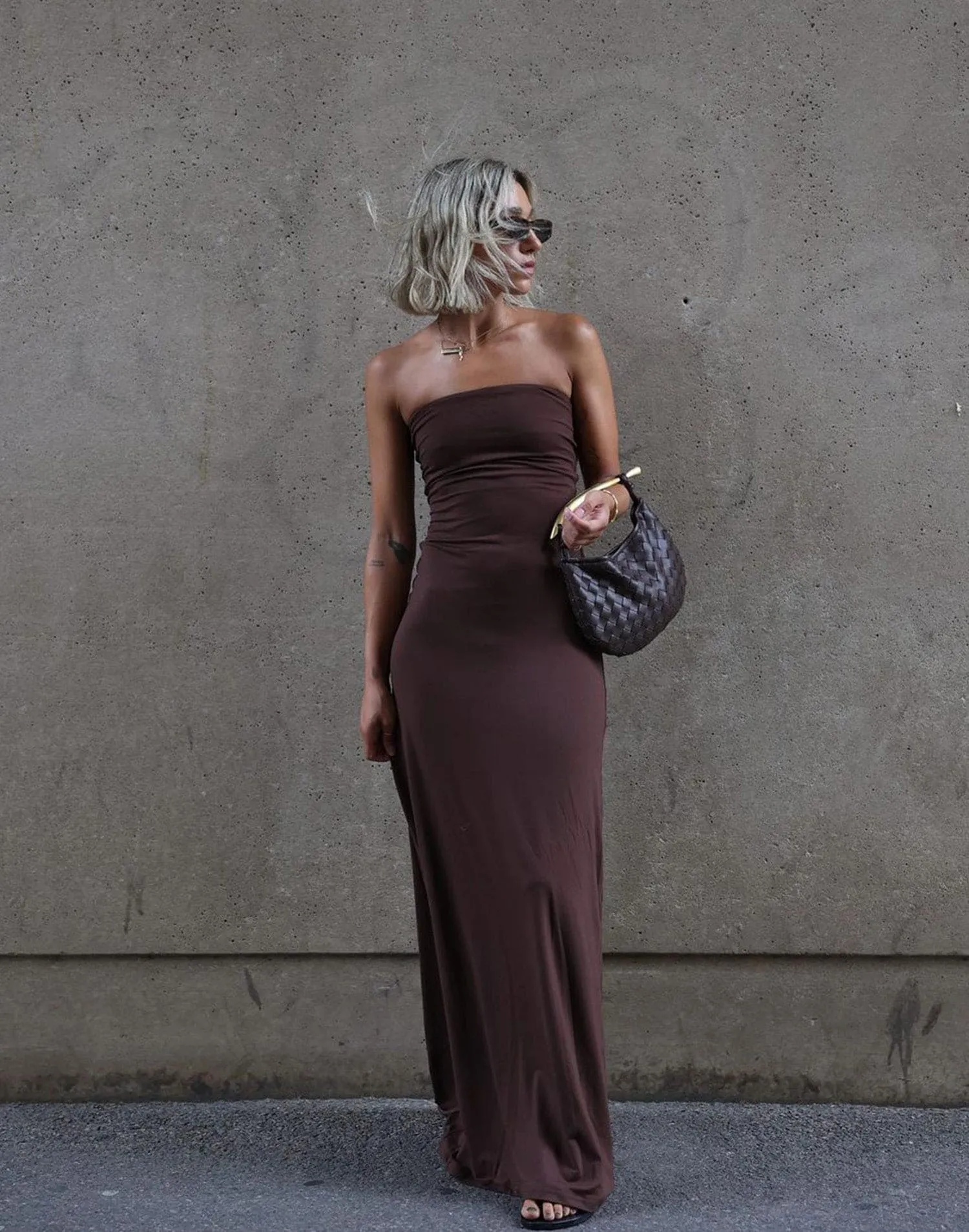 Ada Maxi Dress (Cocoa) sold by Charcoal Clothing