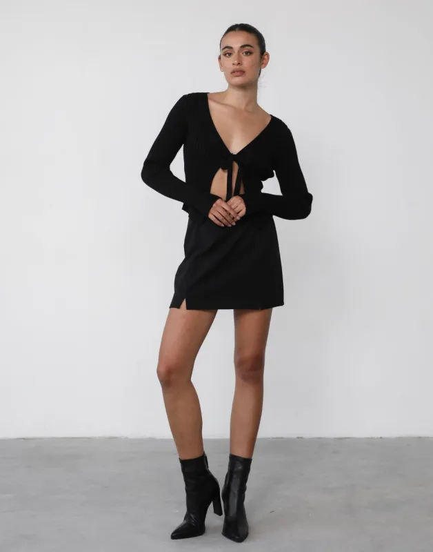 Clara Long Sleeve Top (Black) sold by Charcoal Clothing