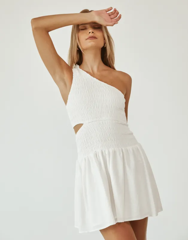 Mailee Mini Dress (White) sold by Charcoal Clothing