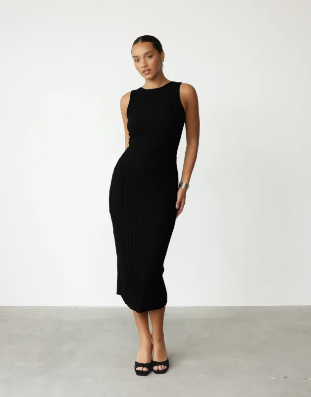 Lily May Midi Dress (Black) sold by Charcoal Clothing