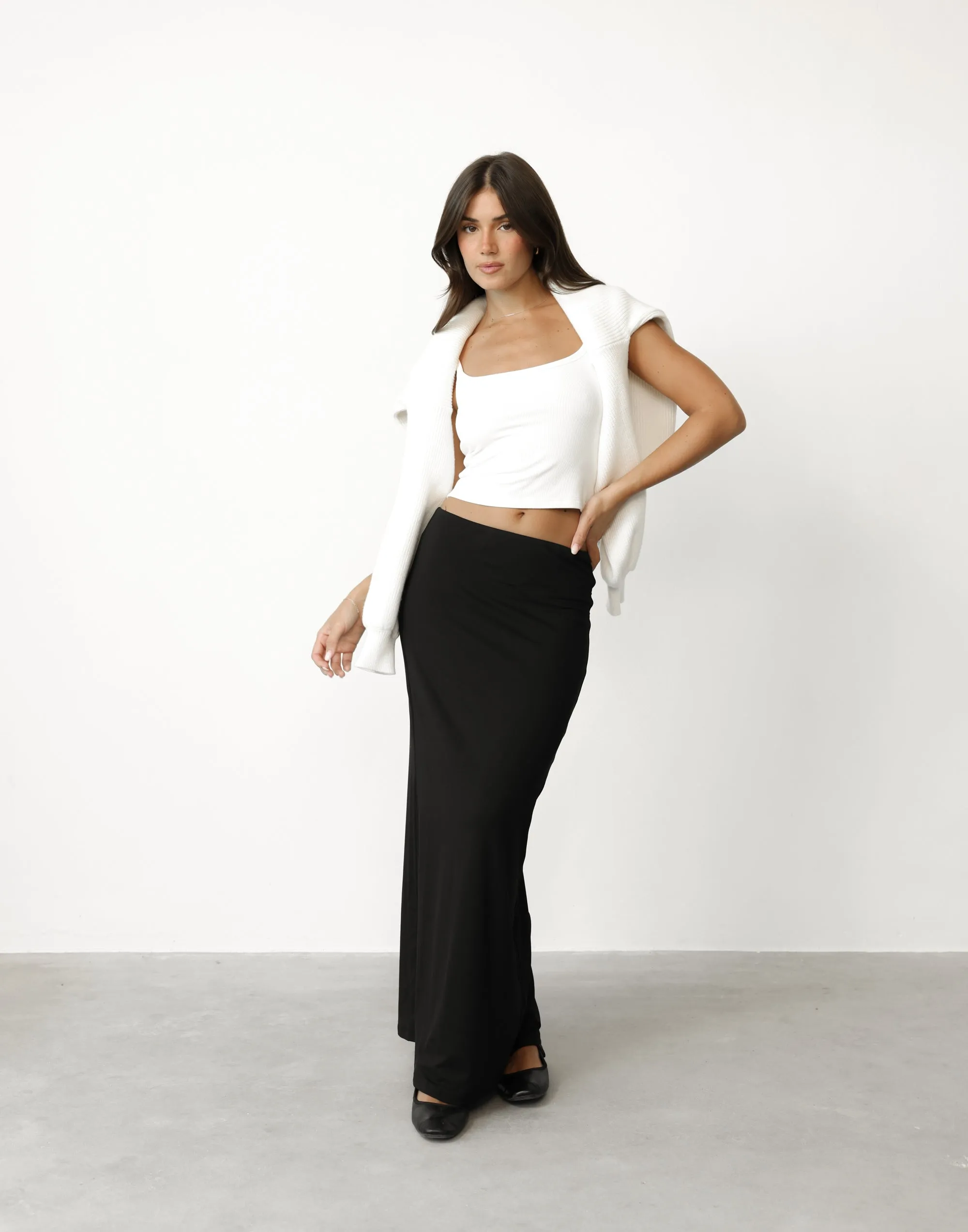 Lindsay Maxi Skirt (Black) sold by Charcoal Clothing