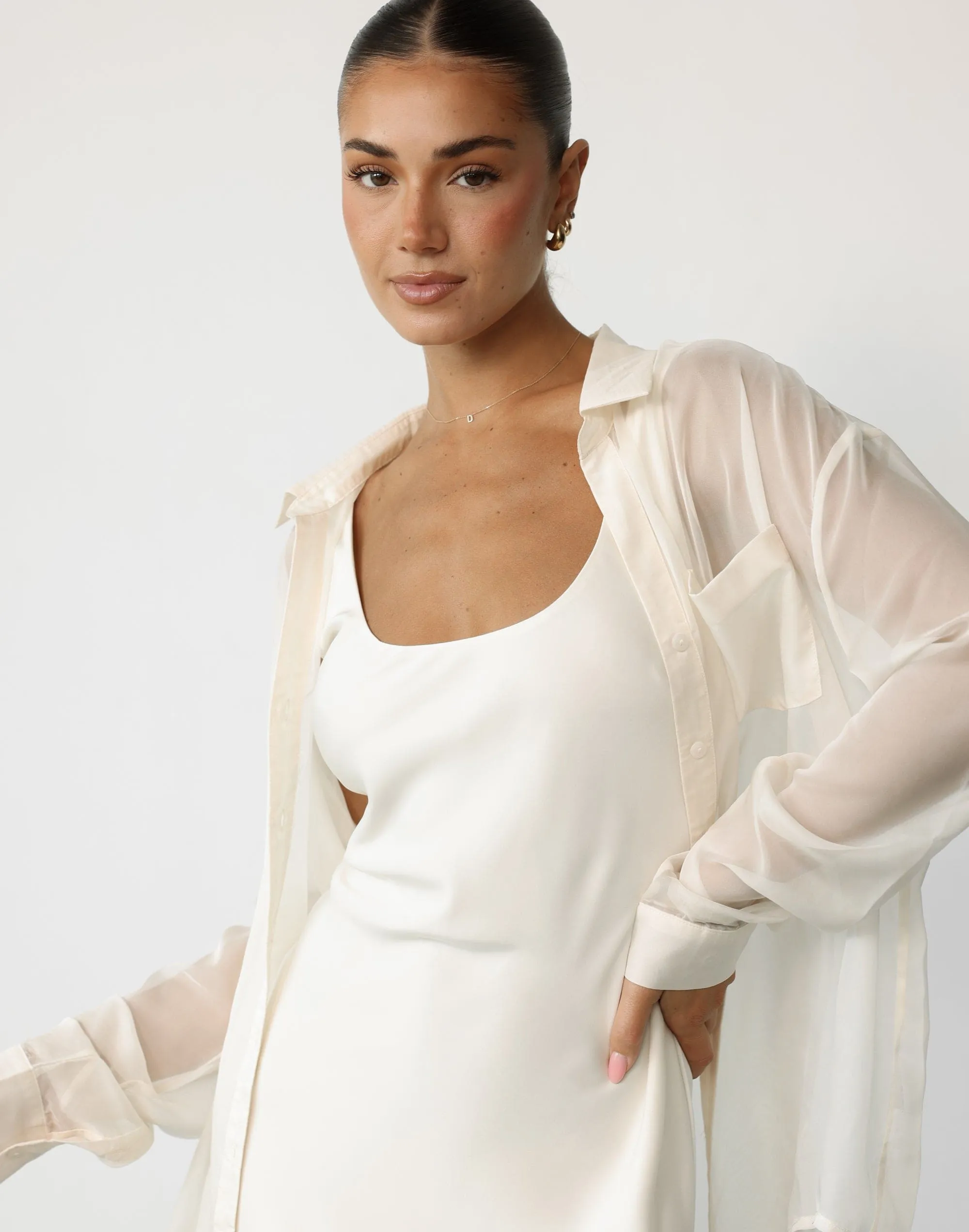 Claudio Shirt (Buttercream) sold by Charcoal Clothing product image thumbnail 4