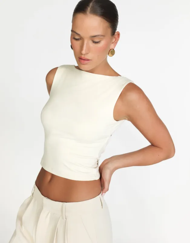 Romina Top (Oat) sold by Charcoal Clothing