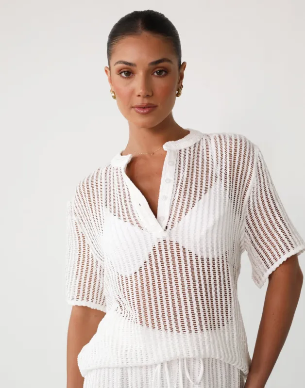 Aliyna Shirt (White) sold by Charcoal Clothing