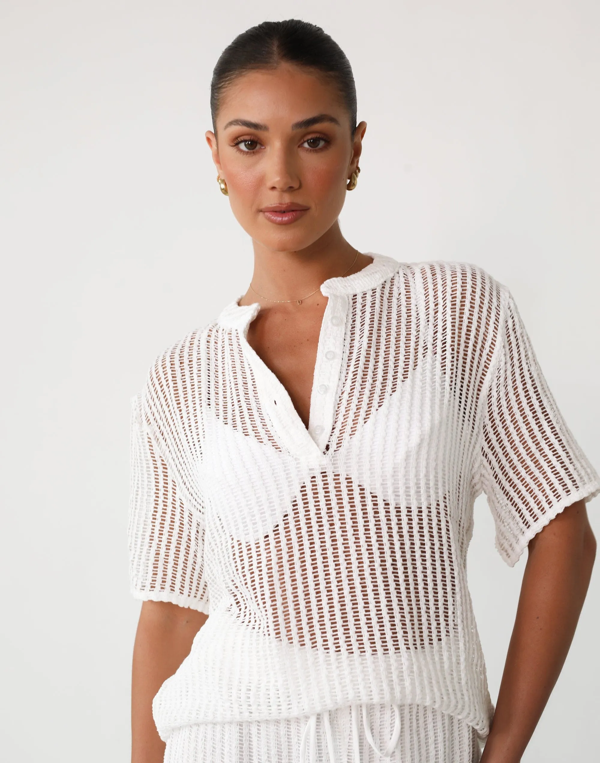 Aliyna Shirt (White) sold by Charcoal Clothing