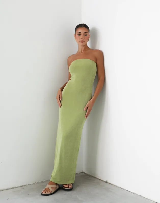 Abelle Maxi Dress (Lime) sold by Charcoal Clothing