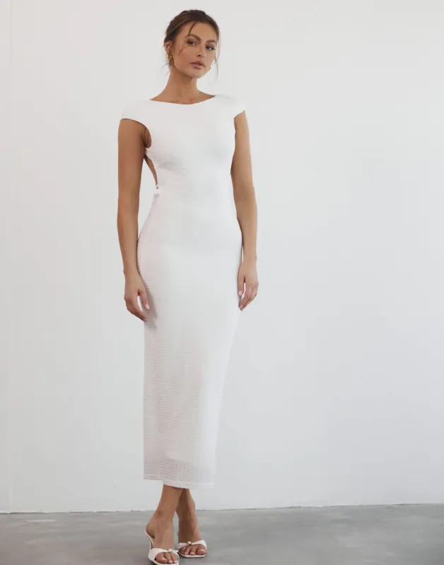 Skylah Maxi Dress (White) sold by Charcoal Clothing