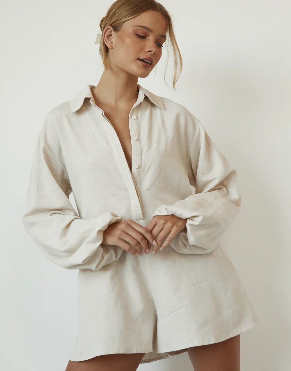 Take Your Time Playsuit (Beige) sold by Charcoal Clothing product image thumbnail 3