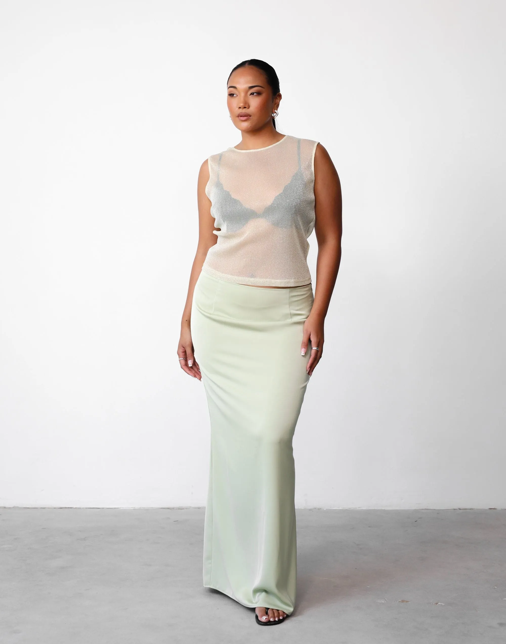 Mischa Mesh Tank (Margarita) sold by Charcoal Clothing