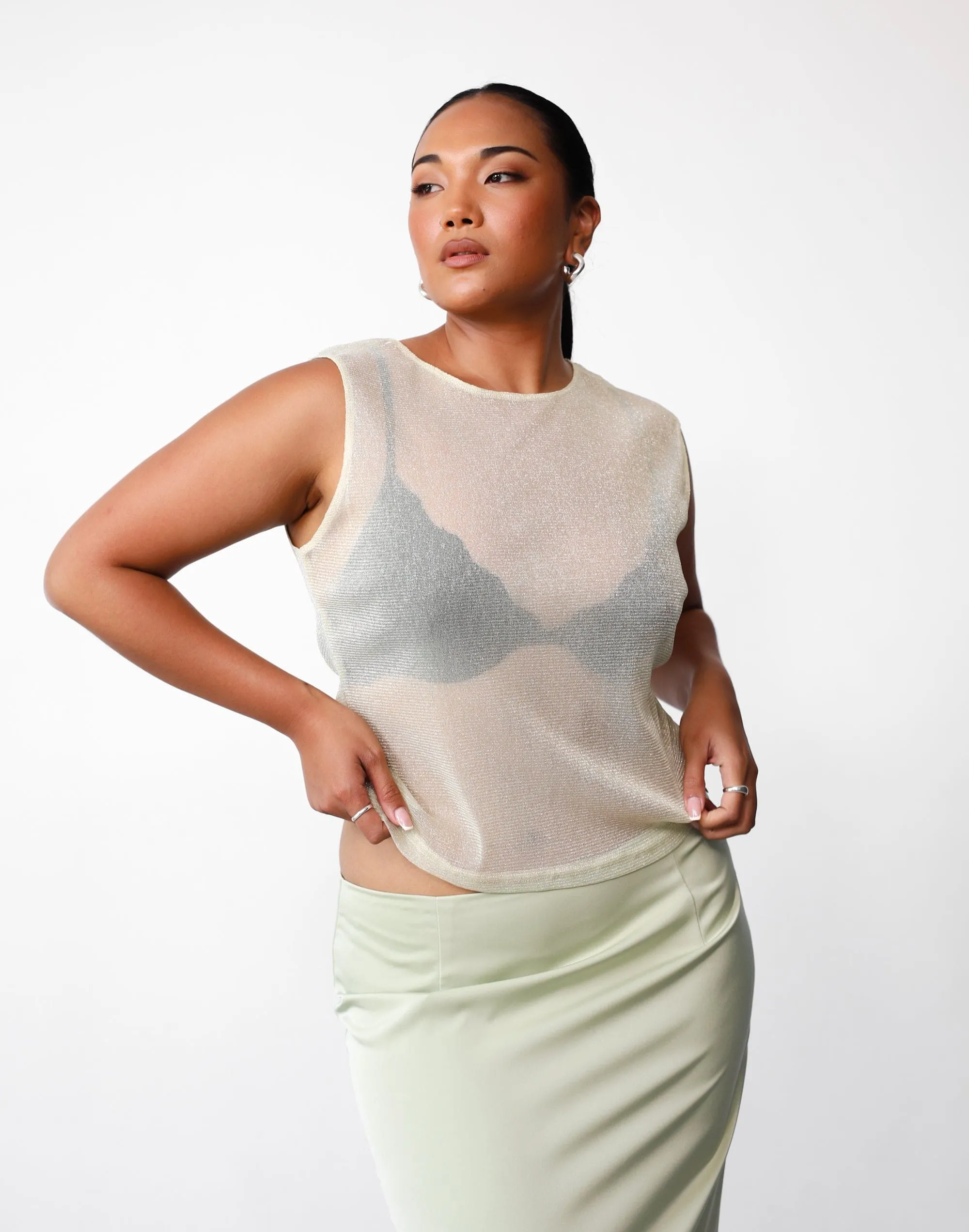 Mischa Mesh Tank (Margarita) sold by Charcoal Clothing product image thumbnail 3