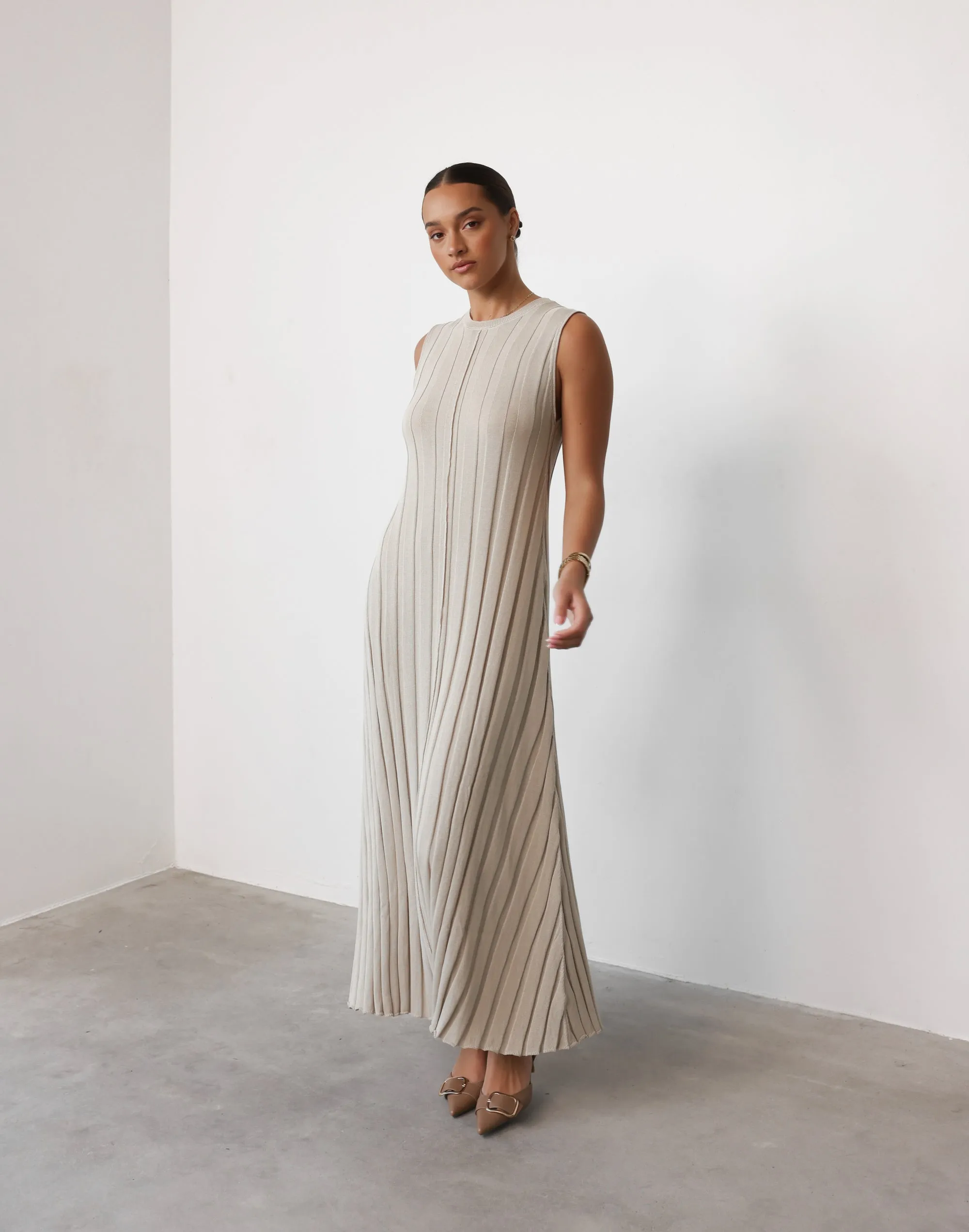 Jemima Maxi Dress (Stone) sold by Charcoal Clothing