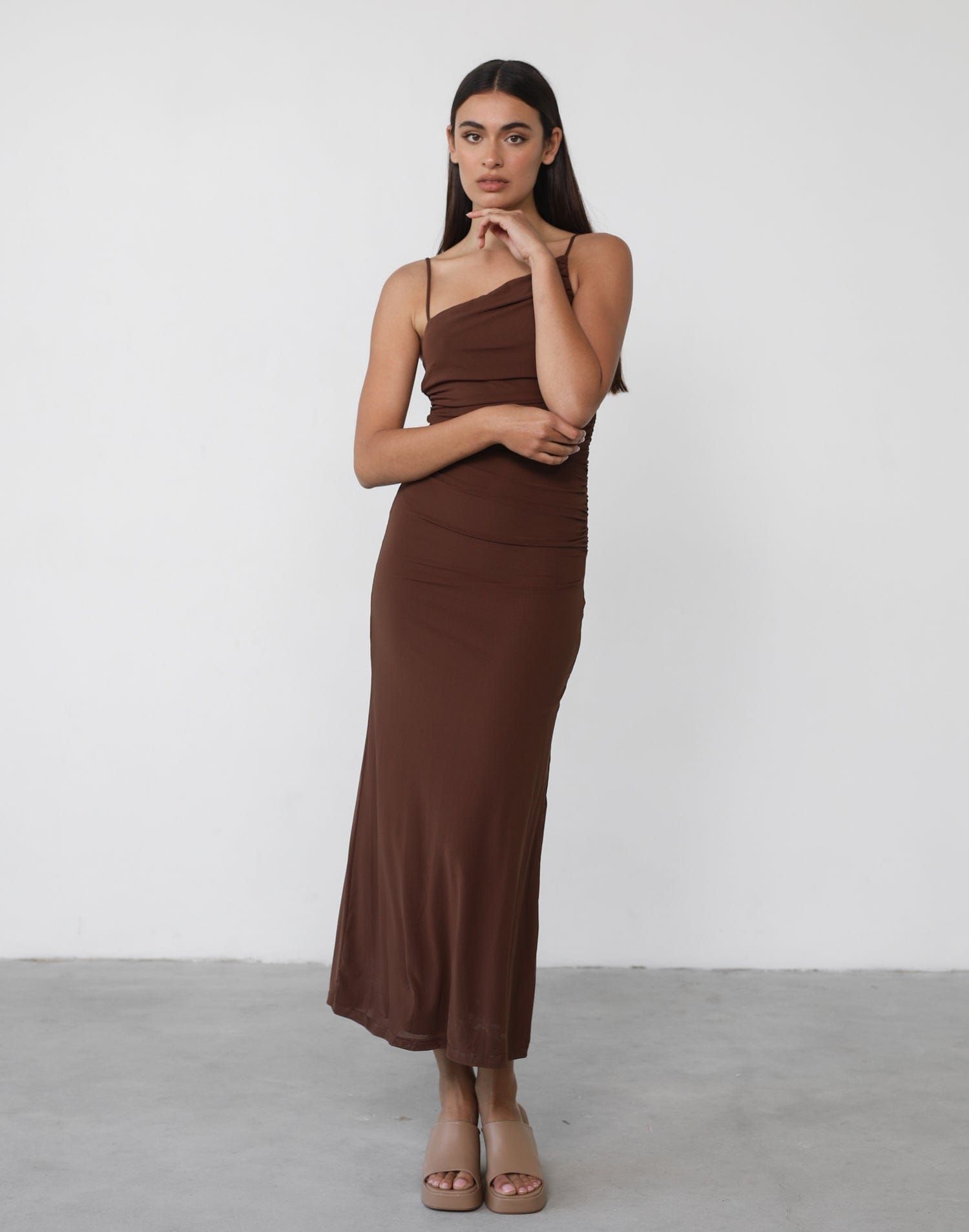 Luciana Maxi Dress (Brown) sold by Charcoal Clothing