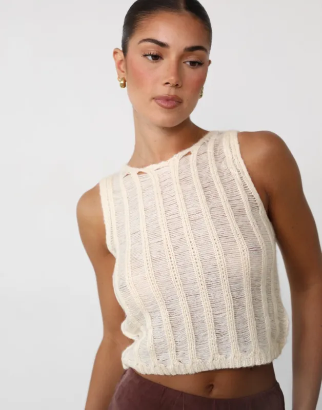 Azura Top (Cream) sold by Charcoal Clothing