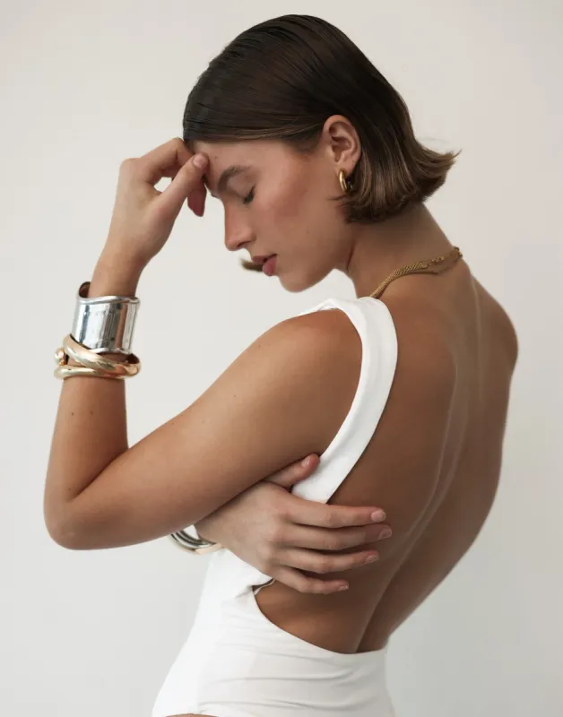 Luna Bodysuit (White) sold by Charcoal Clothing