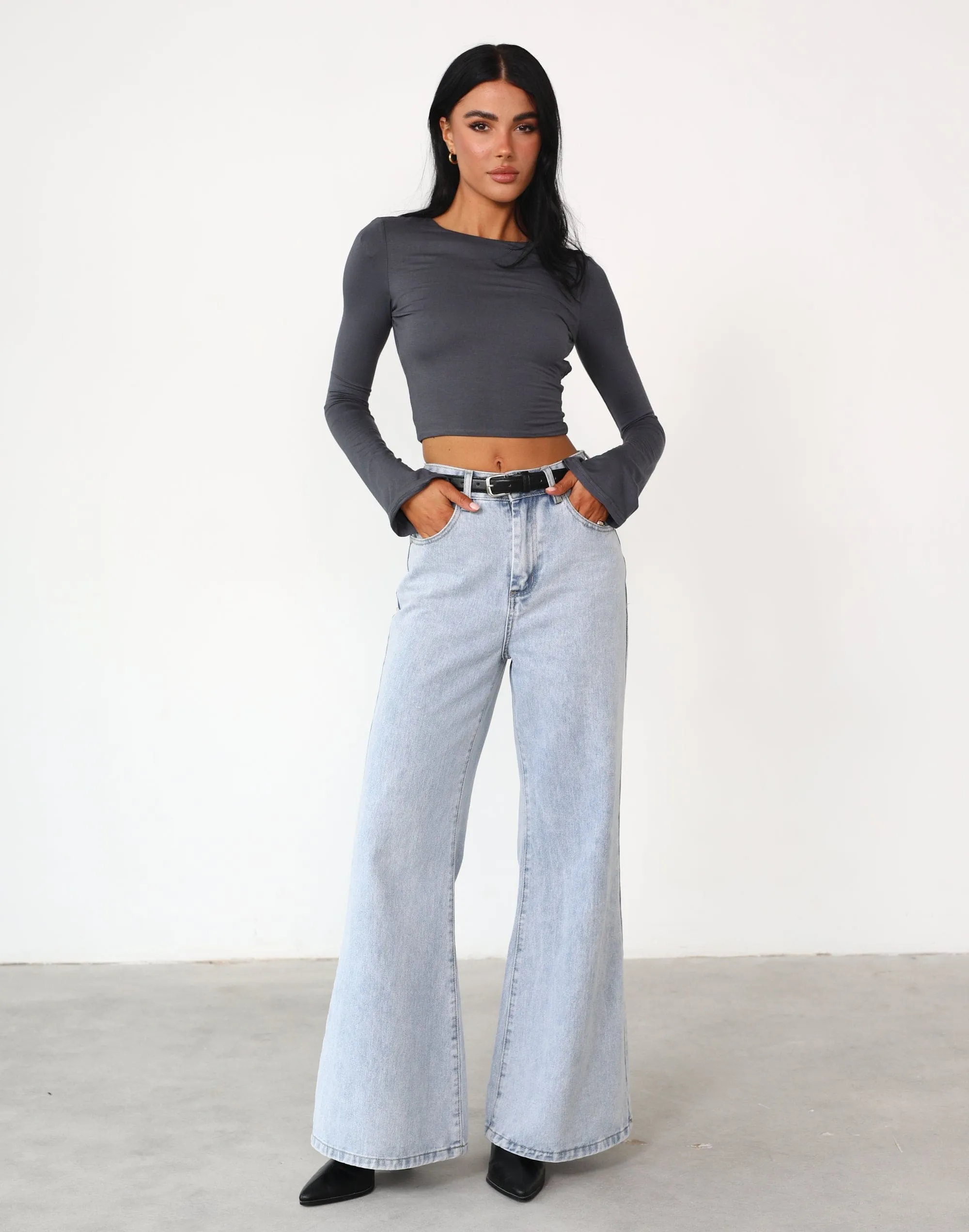 Danika Long Sleeve Top (Charcoal) sold by Charcoal Clothing product image thumbnail 3