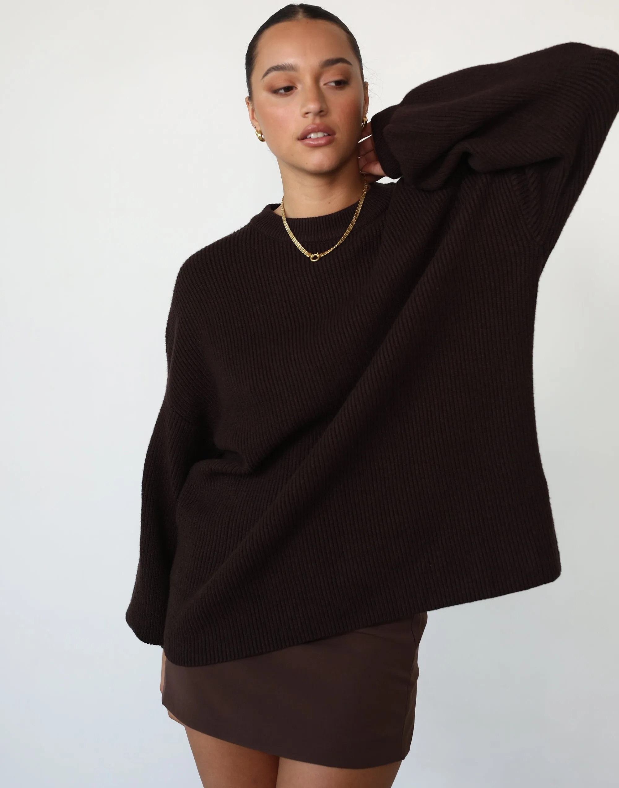 Cody Oversized Jumper (Chocolate) sold by Charcoal Clothing