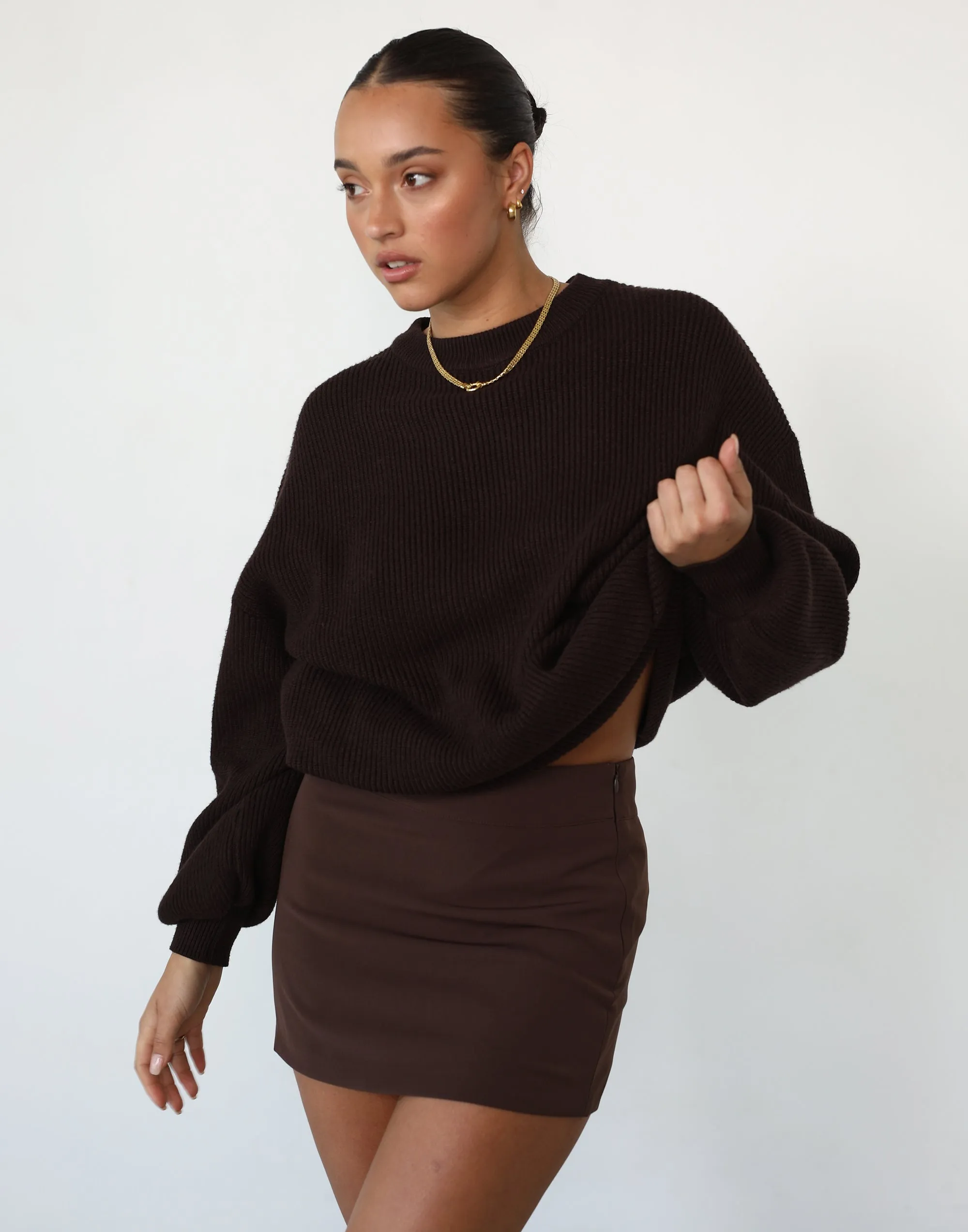 Cody Oversized Jumper (Chocolate) sold by Charcoal Clothing product image thumbnail 4