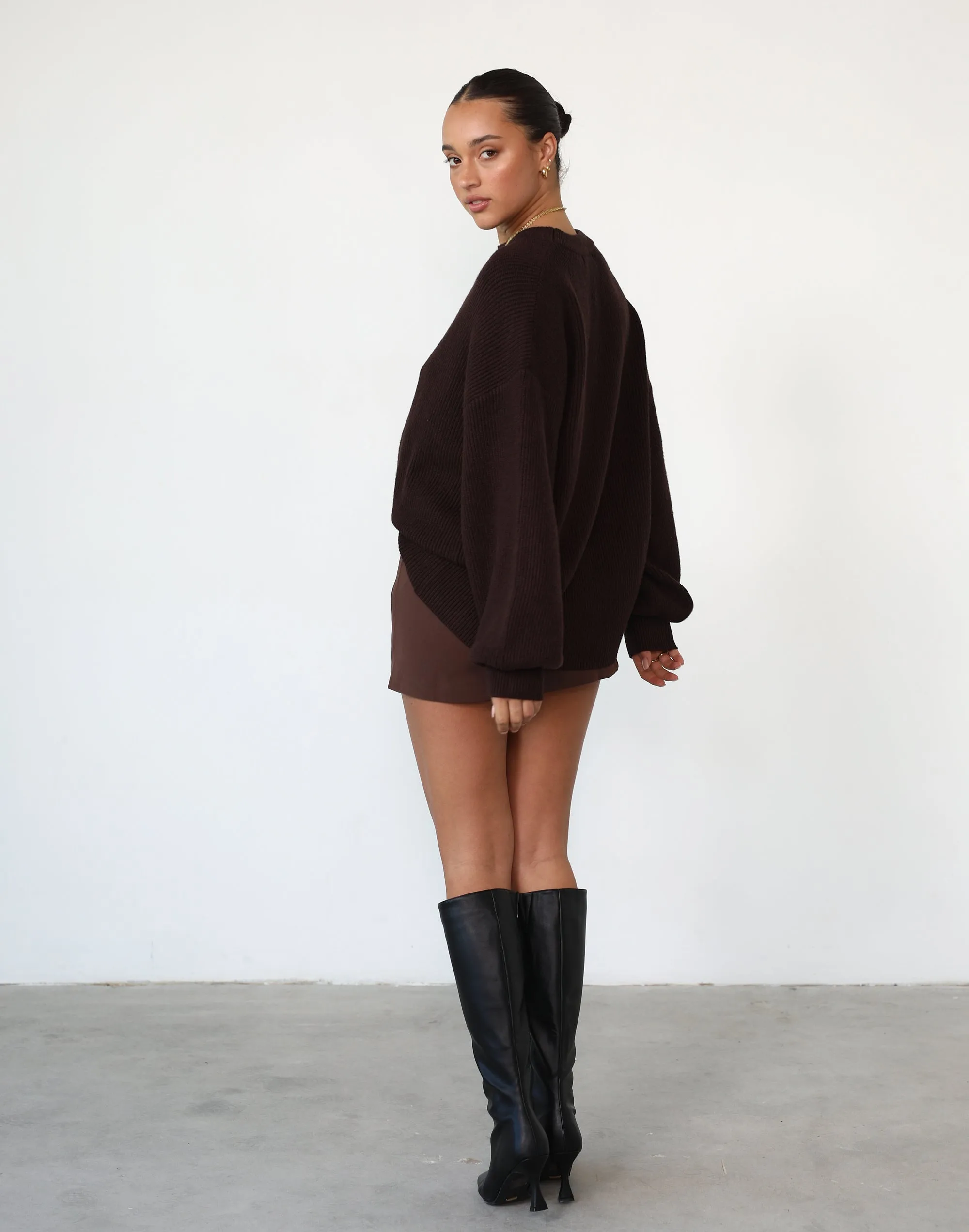 Cody Oversized Jumper (Chocolate) sold by Charcoal Clothing product image thumbnail 3