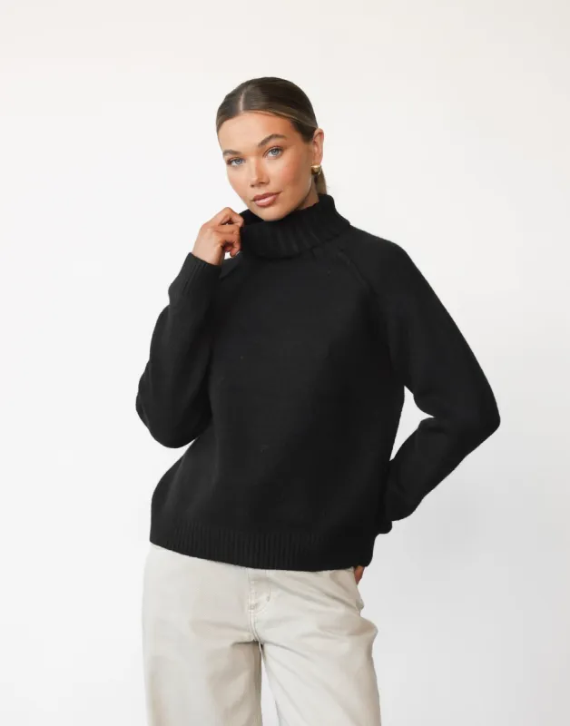 Nathalia Knit Jumper (Black) sold by Charcoal Clothing