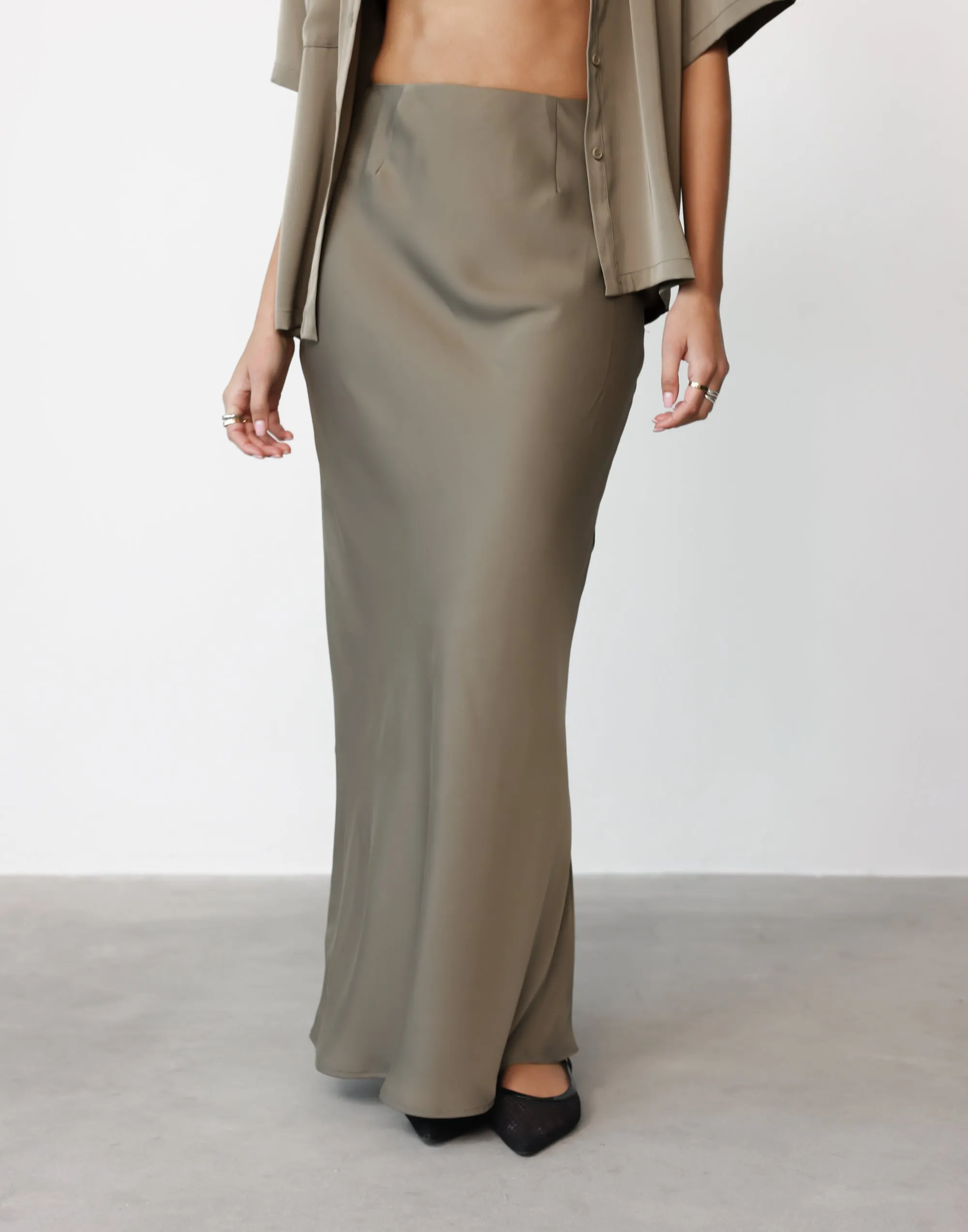Morena Maxi Skirt (Dusty Olive) sold by Charcoal Clothing product image thumbnail 2