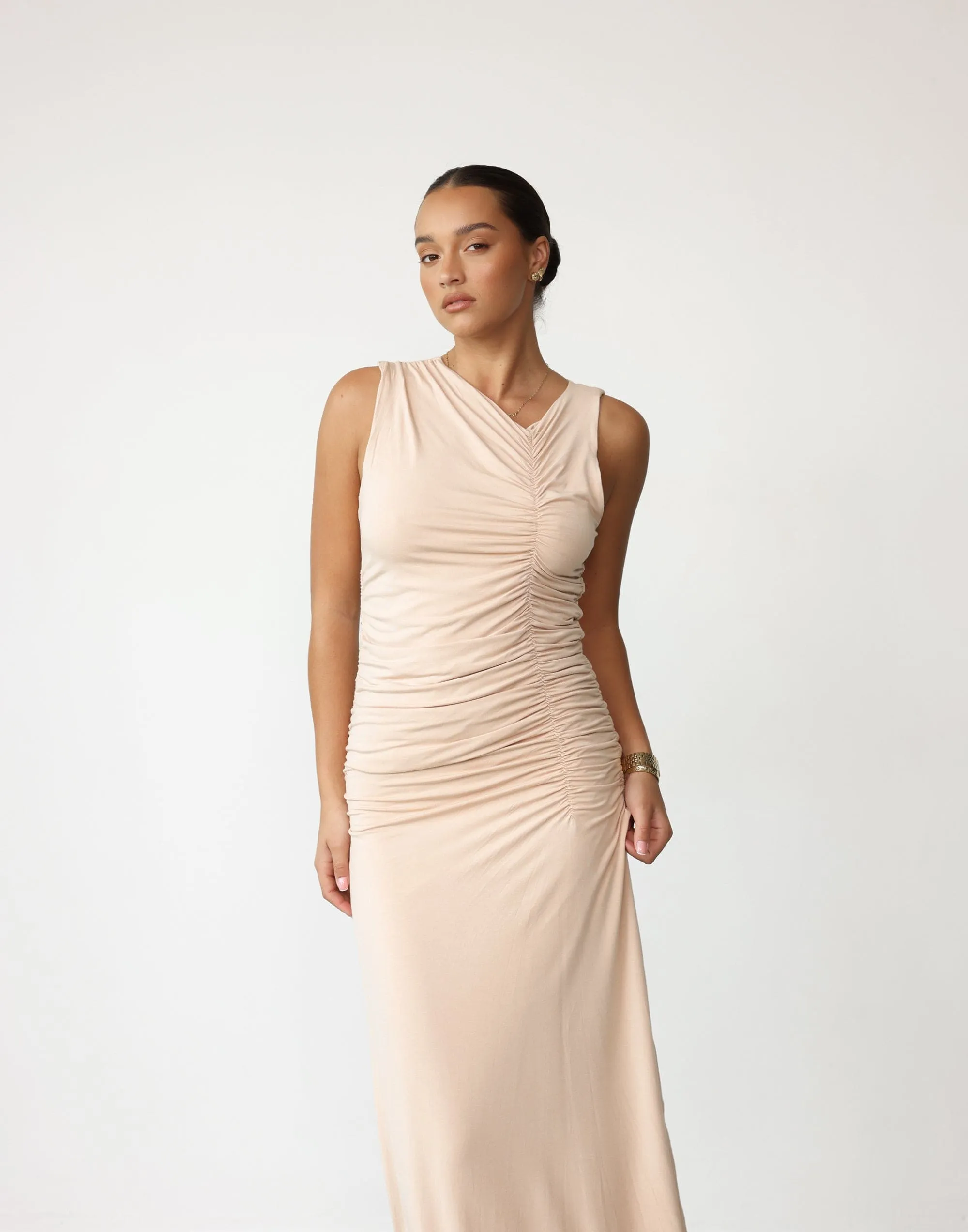 Everleigh Maxi Dress (Beige) sold by Charcoal Clothing product image thumbnail 5
