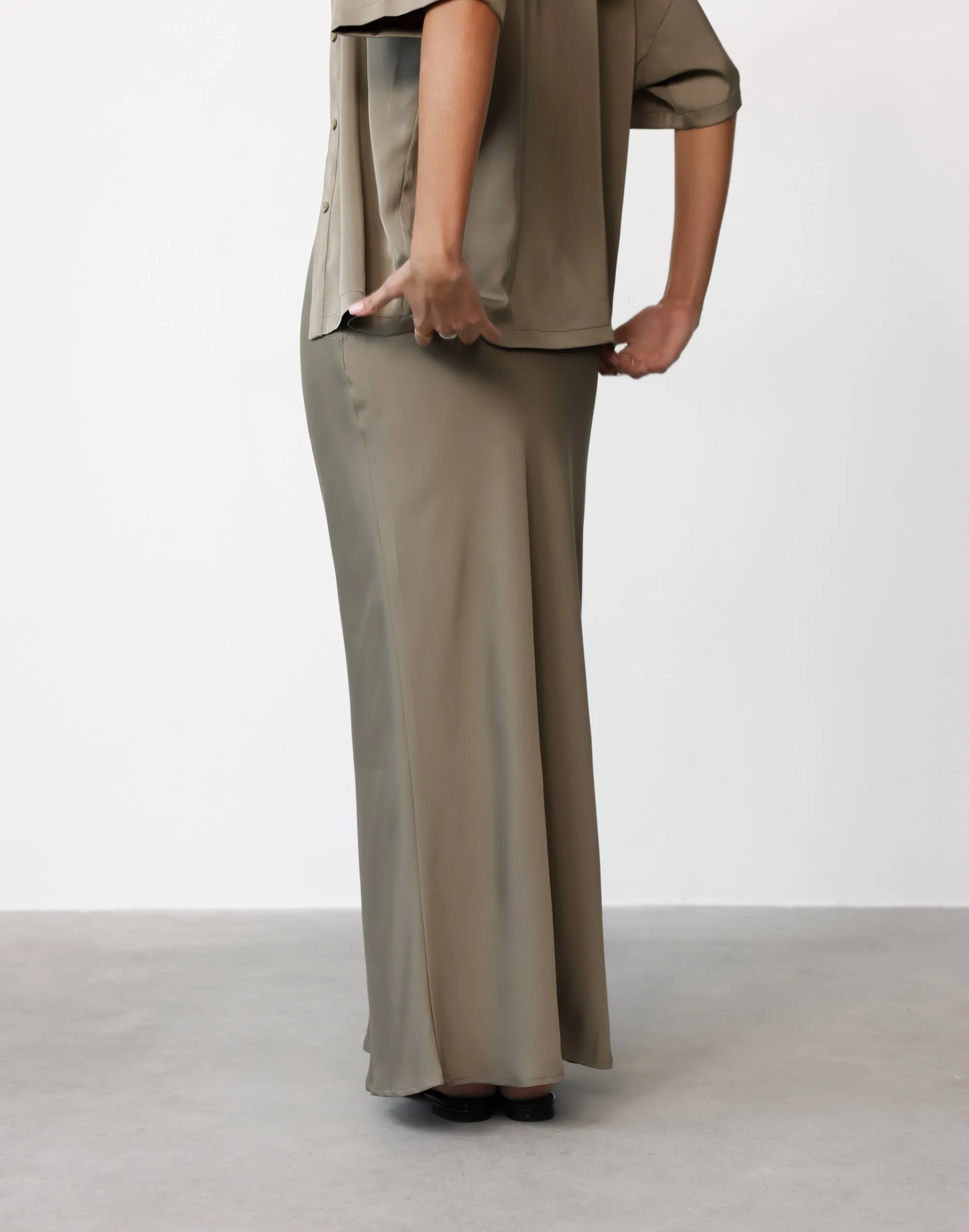 Morena Maxi Skirt (Dusty Olive) sold by Charcoal Clothing product image thumbnail 3