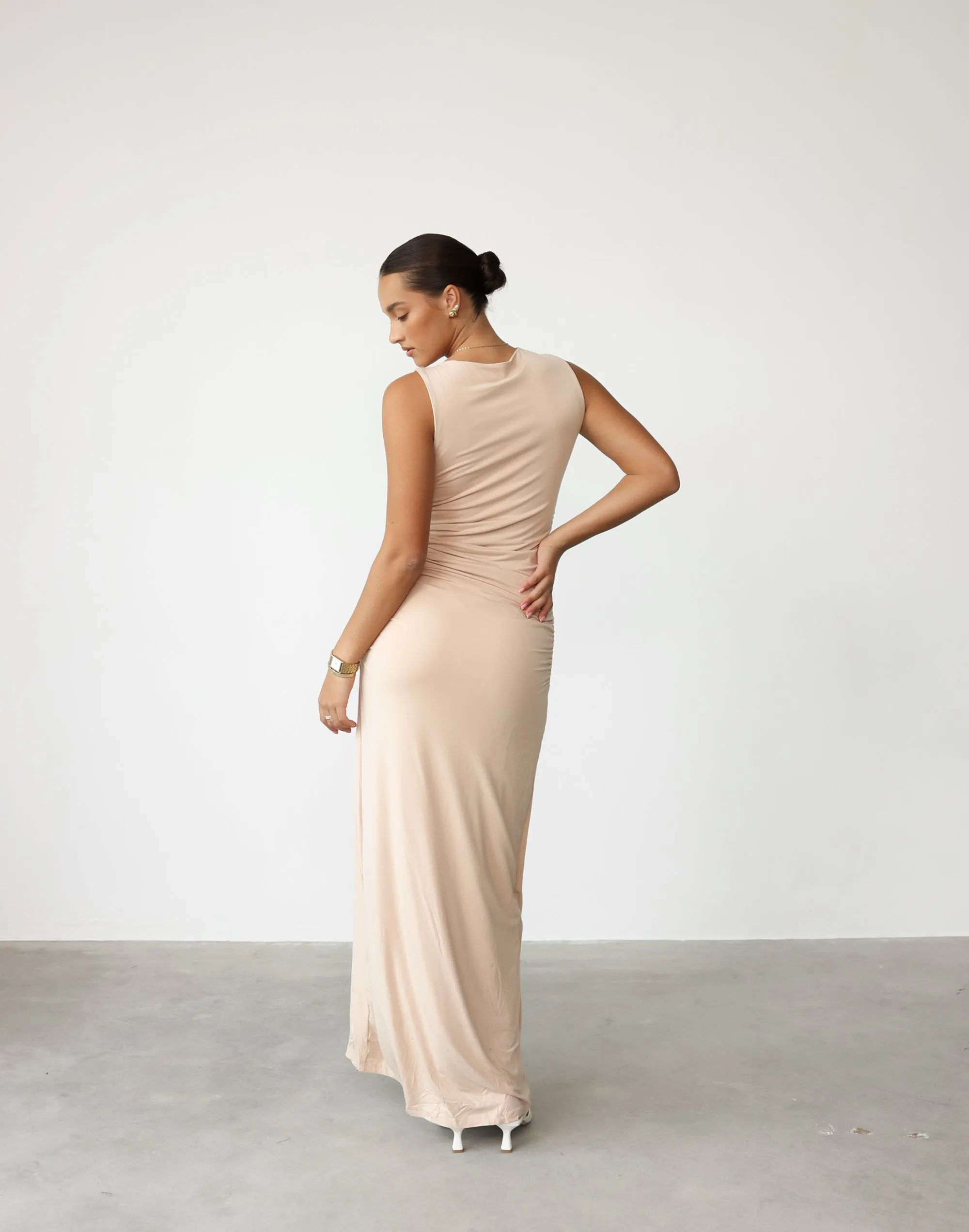 Everleigh Maxi Dress (Beige) sold by Charcoal Clothing product image thumbnail 3